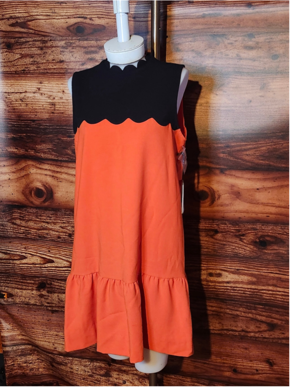 Women's Victoria Beckham for Target Mini Dress, Size M, Orange and Black